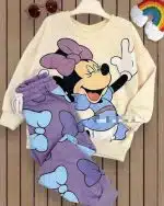conjunto de Minnie para niñas lila y crema