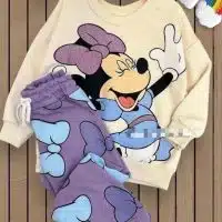conjunto de Minnie para niñas lila y crema