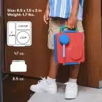 Lonchera bento OmieBox azul y rojo con termo integrado