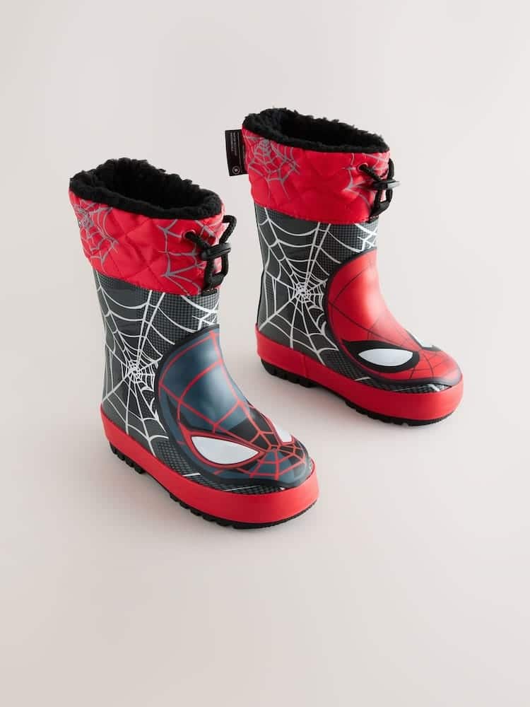 botas de agua spiderman black red para niños botas de agua spiderman black red para niños