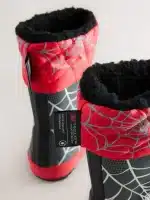 botas de agua spiderman black red para niños