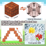 Bloques magnéticos estilo Minecraft 100 unidades para niños