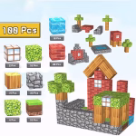 Bloques magnéticos estilo Minecraft 100 unidades para niños
