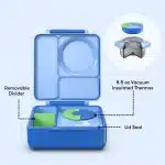 OmieBox lonchera térmica color celeste y azul para niños en La Mirilla Kids
