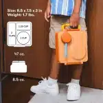 OmieBox lonchera térmica color melón y anaranjado con termo integrado en La Mirilla Kids Perú