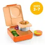 OmieBox lonchera térmica color melón y anaranjado con termo integrado en La Mirilla Kids Perú