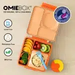 OmieBox lonchera térmica color melón y anaranjado con termo integrado en La Mirilla Kids Perú
