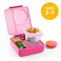 OmieBox lonchera térmica color rosado y fucsia con termo para niñas en La Mirilla Kids Perú