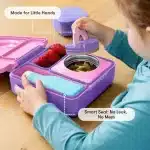 OmieBox lonchera térmica color rosado y morado con termo incorporado en La Mirilla Kids Perú