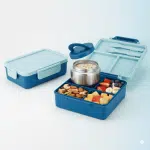 Lunch box con termo azul para niños libre de BPA La Mirilla Kids