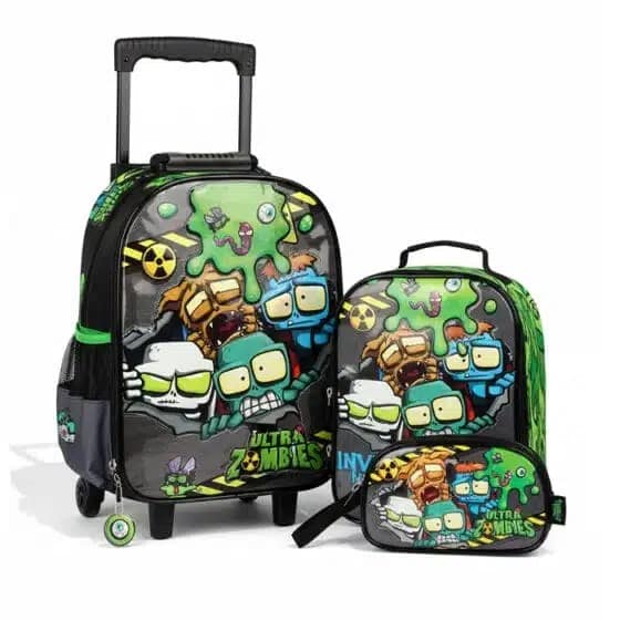 Pack-Maleta-Ultra-Zombies-Invasion-original-con-ruedas-para-ninos-en-Peru Lonchera modular Thermos lila para niñas con divisiones internas, contenedores de 236ml y 59ml, material libre de BPA.