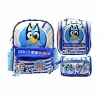 Mochila Bluey azul original con ruedas para niños en Perú