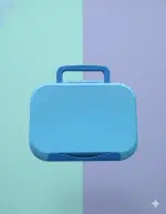 Bento box antiderrame azul con compartimentos amplios para niños La Mirilla Kids