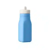 Botella de agua OmieBottle celeste de silicona que encaja dentro de la lonchera OmieBox