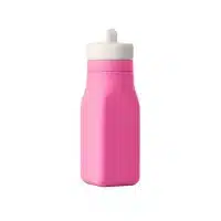 Botella de agua OmieBottle rosada de silicona que encaja dentro de la lonchera OmieBox