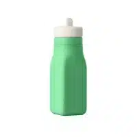 Botella de agua OmieBottle verde de silicona que encaja dentro de la lonchera OmieBox