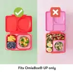 Set de 2 recipientes herméticos OmieBox UP Dip azul y anaranjado para salsas y yogurt