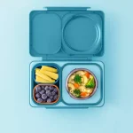 Set de 2 recipientes herméticos OmieBox UP Dip azul y anaranjado para salsas y yogurt