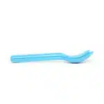 OmiePod set de cubiertos anaranjado con estuche de silicona celeste para loncheras en La Mirilla Kids