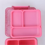 lonchera escolar de tritan rosado tipo bentgo